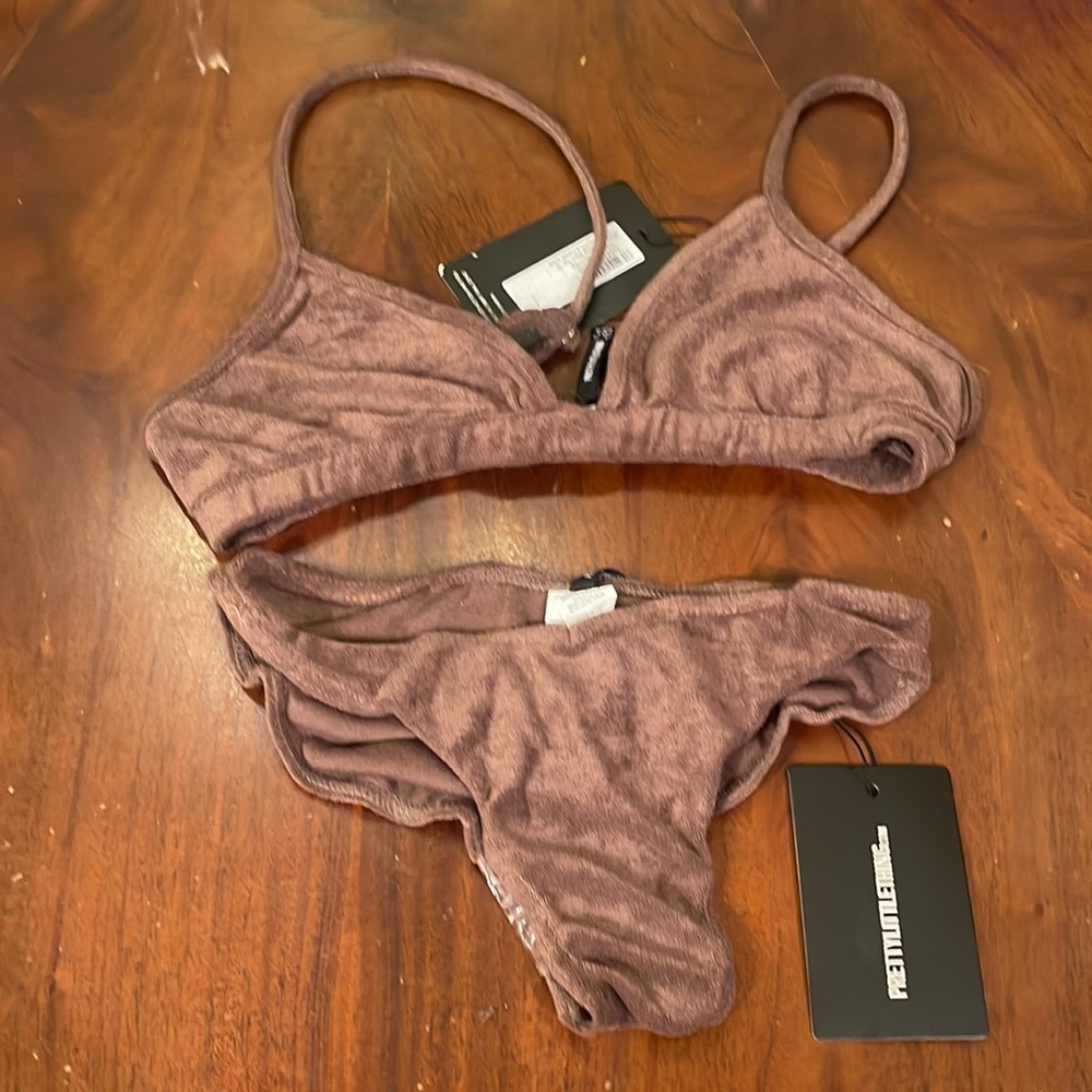 PrettyLittleThing brown size 10 soft bikini